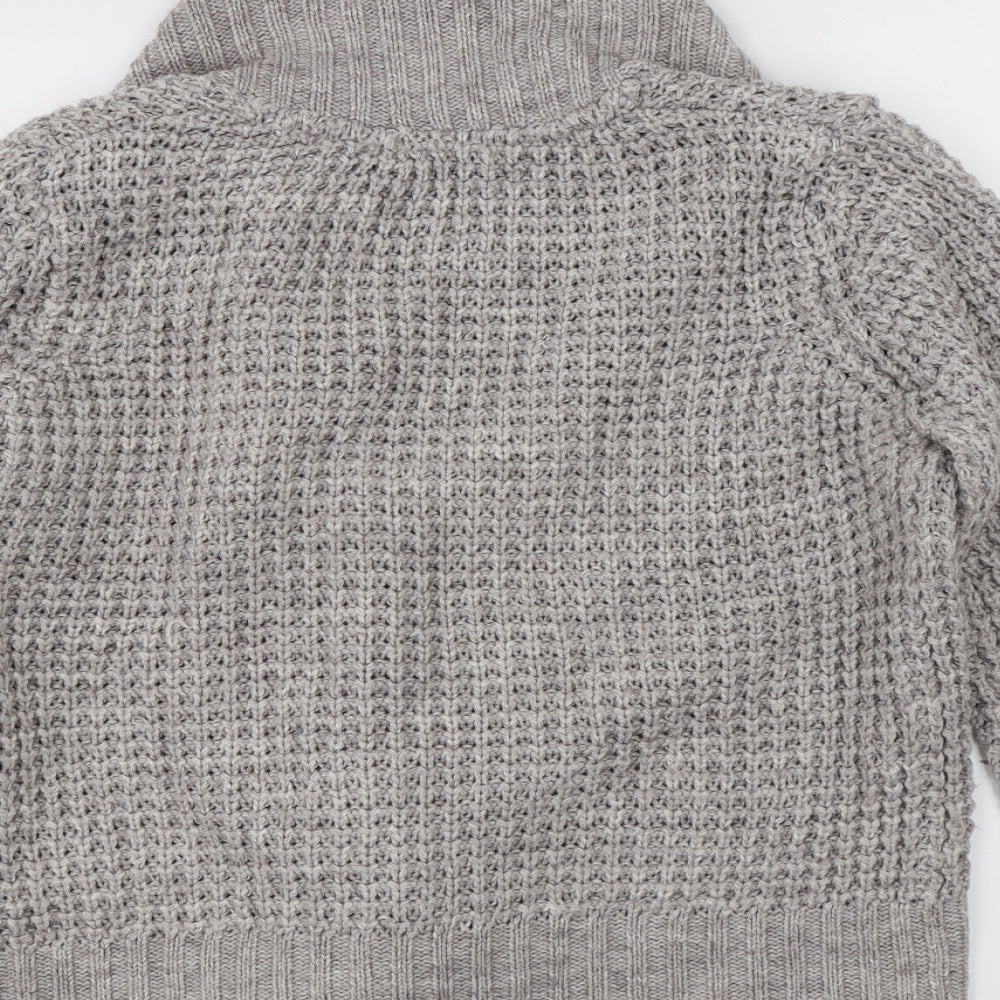 TU Womens Grey  Knit Cardigan Jumper Size 14