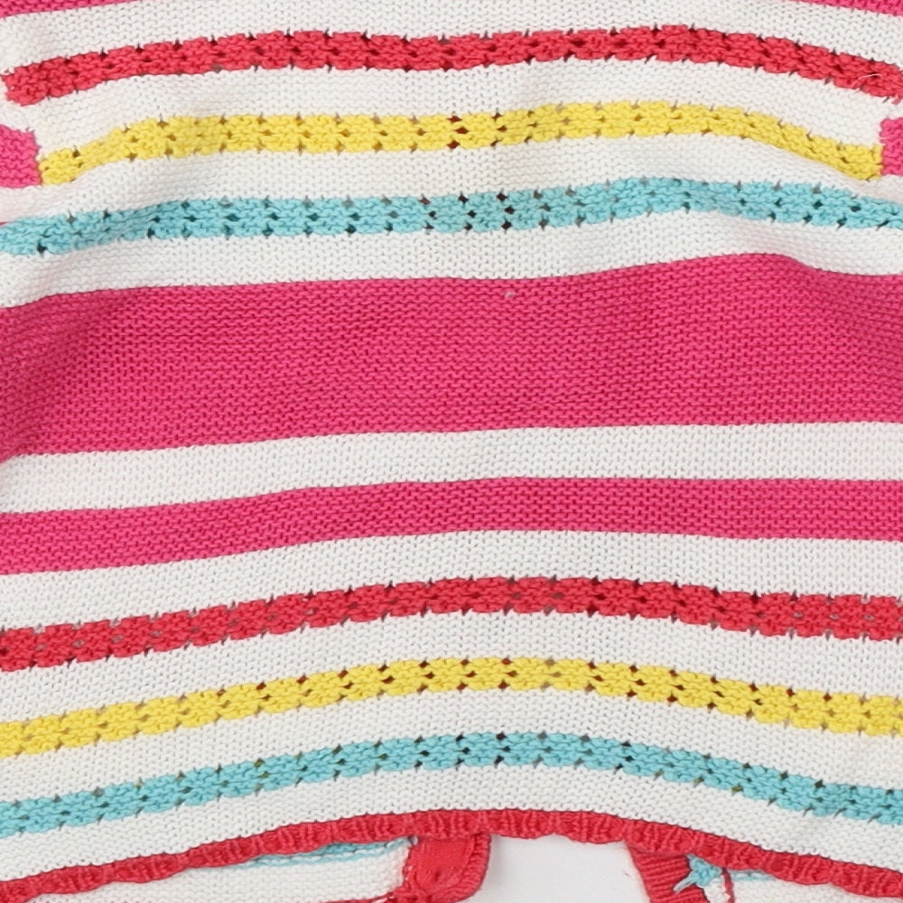 TU Girls Multicoloured Striped  Cardigan Jumper Size 4-5 Years