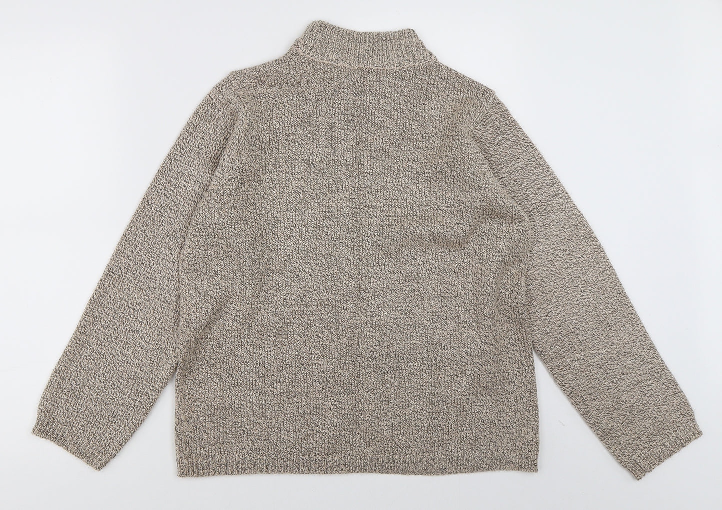 BM Mens Beige  Knit Pullover Jumper Size S