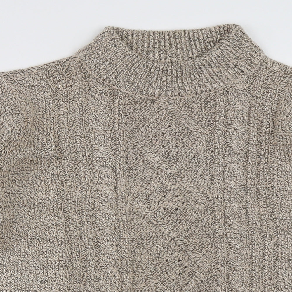 BM Mens Beige  Knit Pullover Jumper Size S