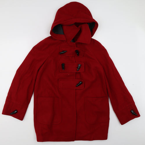 River Island Womens Red   Overcoat Jacket Size 10