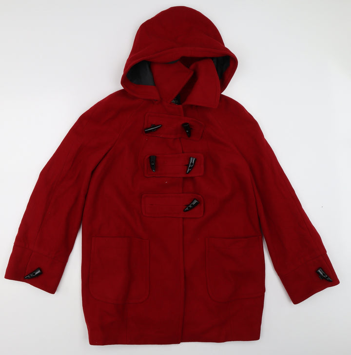 River Island Womens Red   Overcoat Jacket Size 10