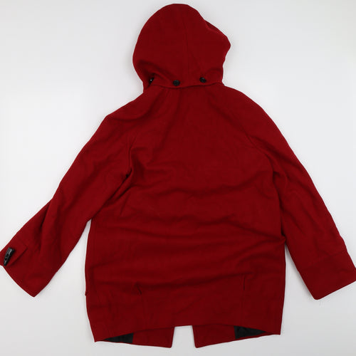 River Island Womens Red   Overcoat Jacket Size 10