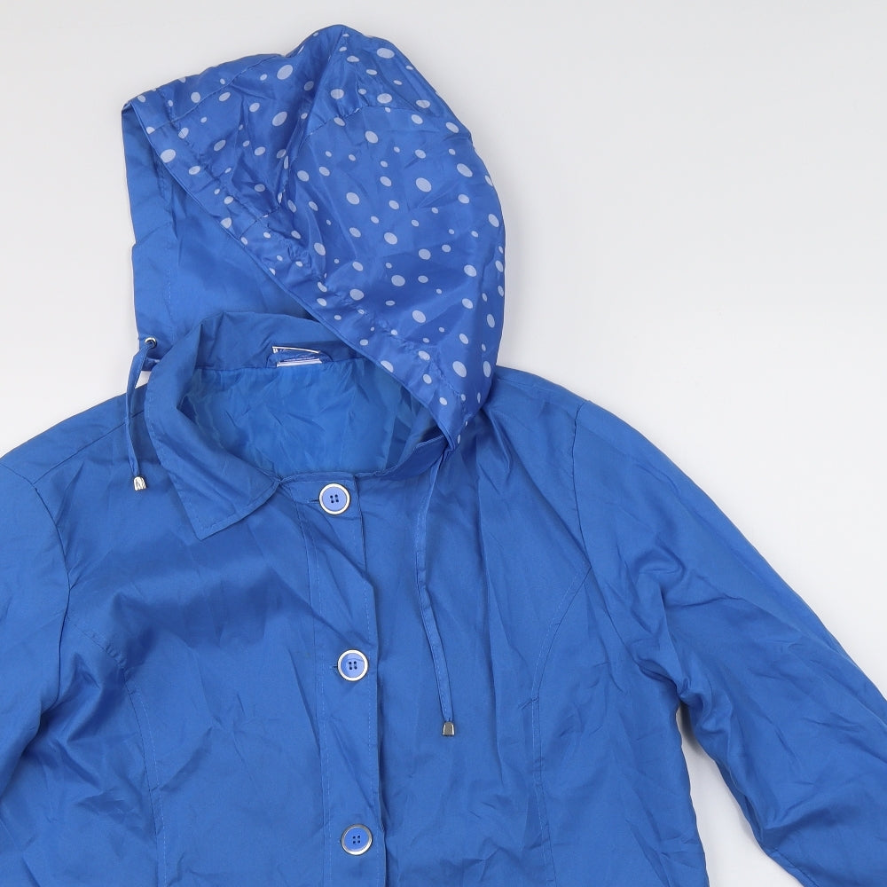 Preworn Womens Blue   Rain Coat Jacket Size M