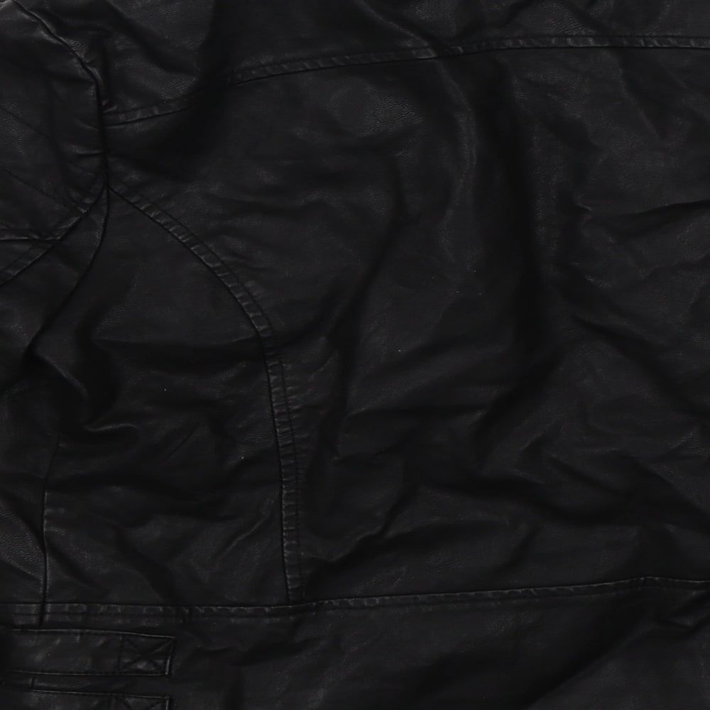 F&F Girls Black   Motorcycle Jacket Jacket Size 11-12 Years