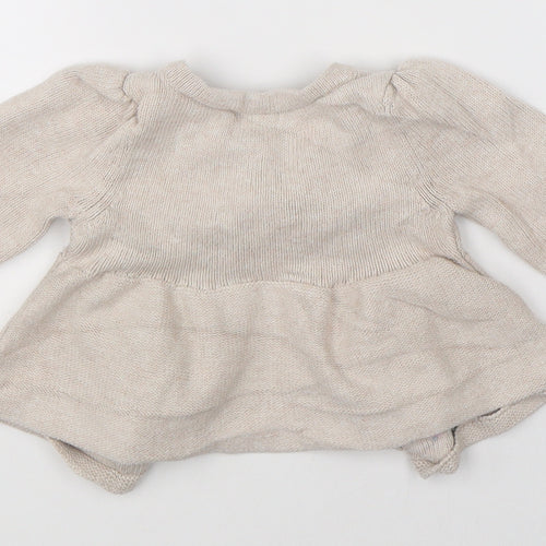 Monsoon Girls Beige   Cardigan Jumper Size 3-6 Months