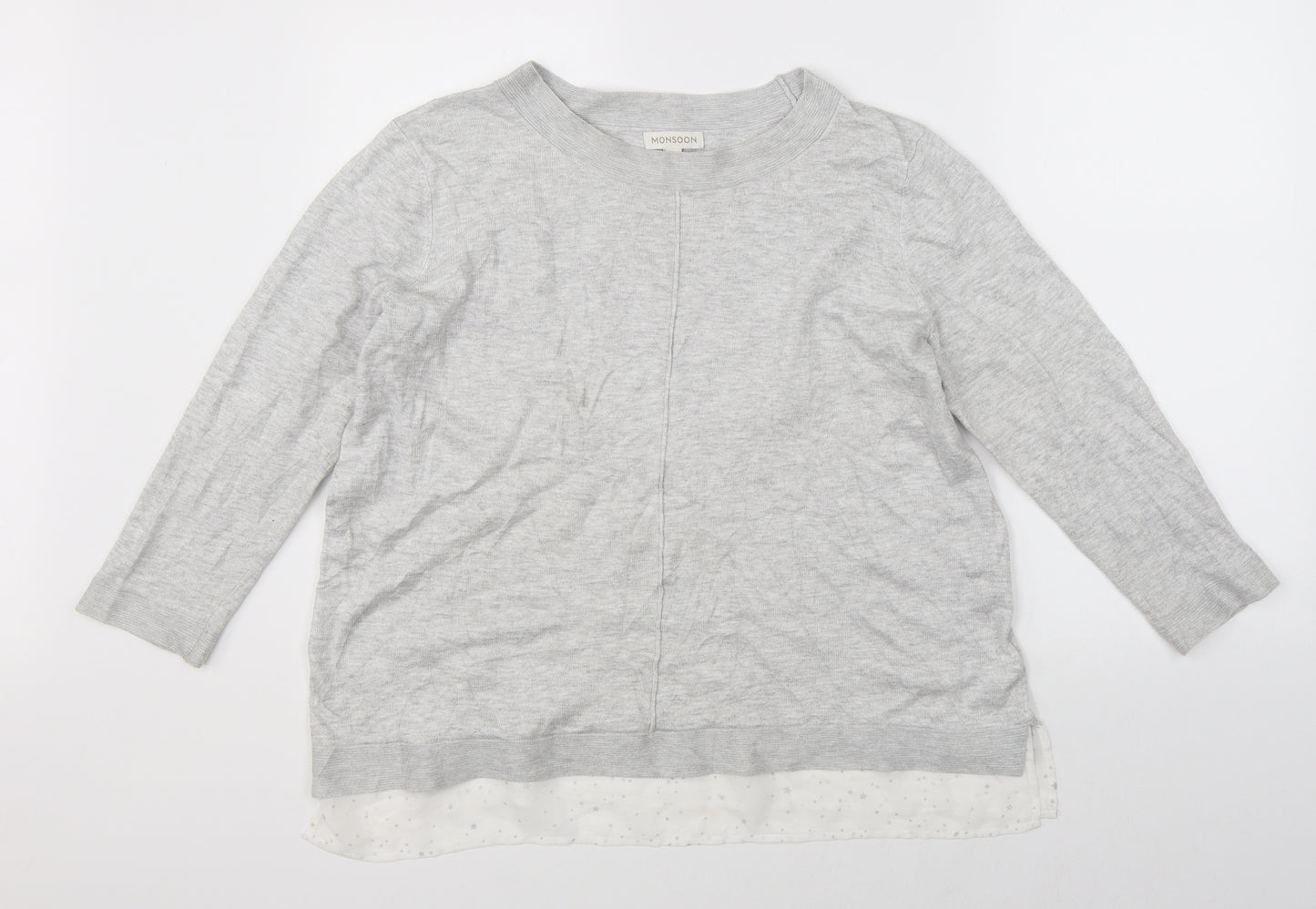 Monsoon Womens Grey   Pullover Jumper Size L
