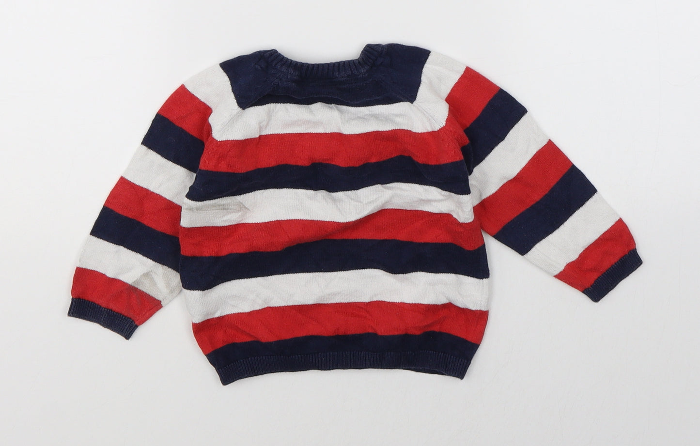 H&M Boys Multicoloured Striped  Pullover Jumper Size 12-18 Months