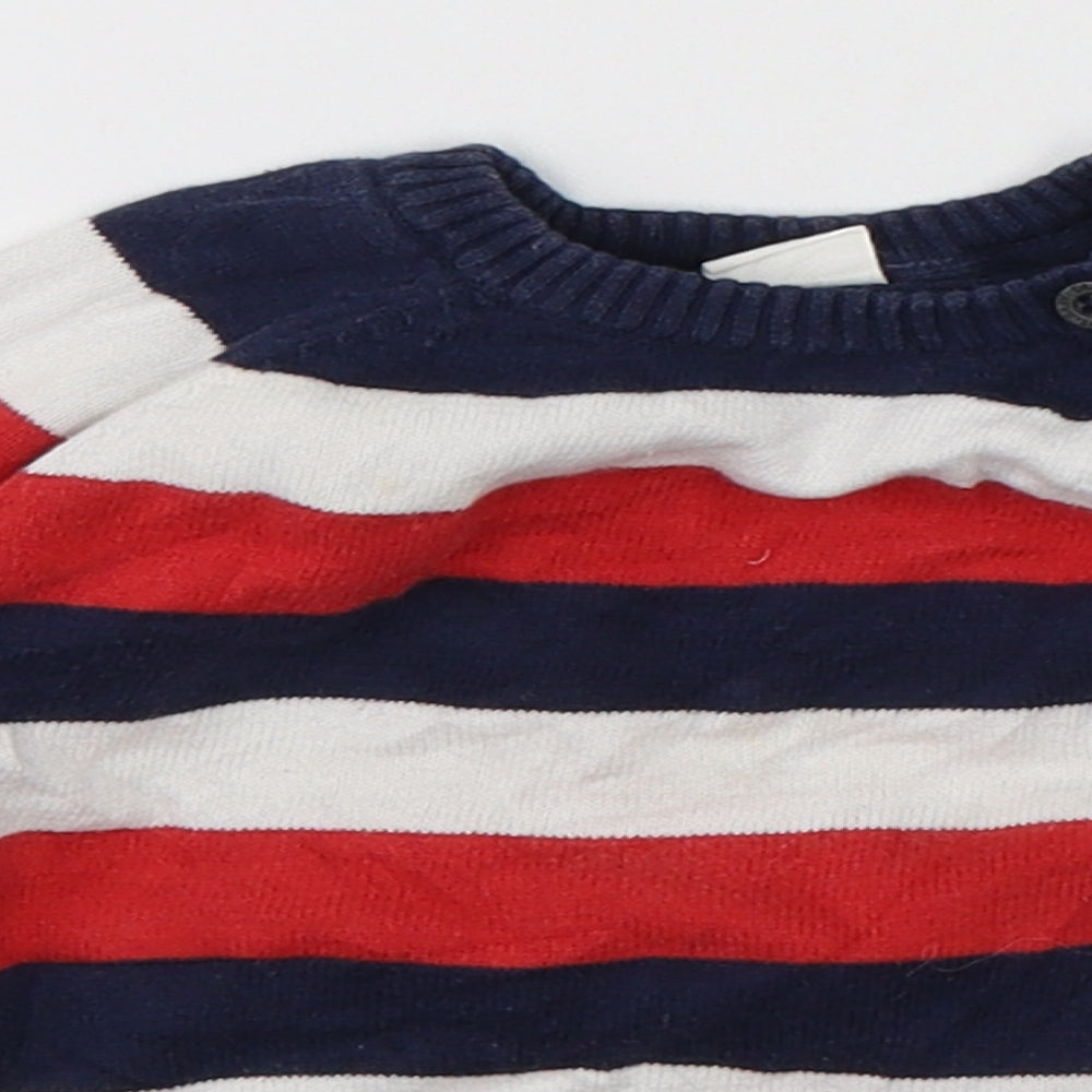 H&M Boys Multicoloured Striped  Pullover Jumper Size 12-18 Months