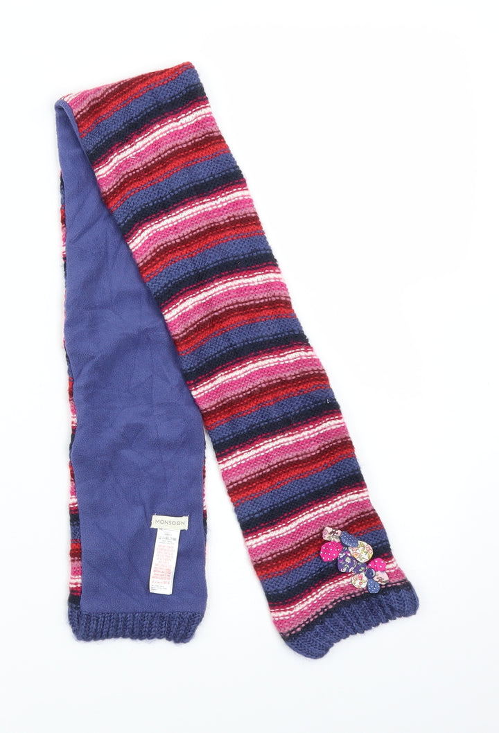 Monsoon Girls Purple Striped  Scarf Scarves & Wraps One Size