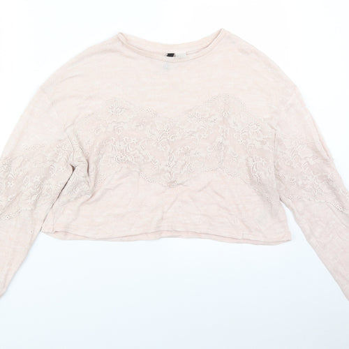 H&M Womens Pink   Pullover Jumper Size S