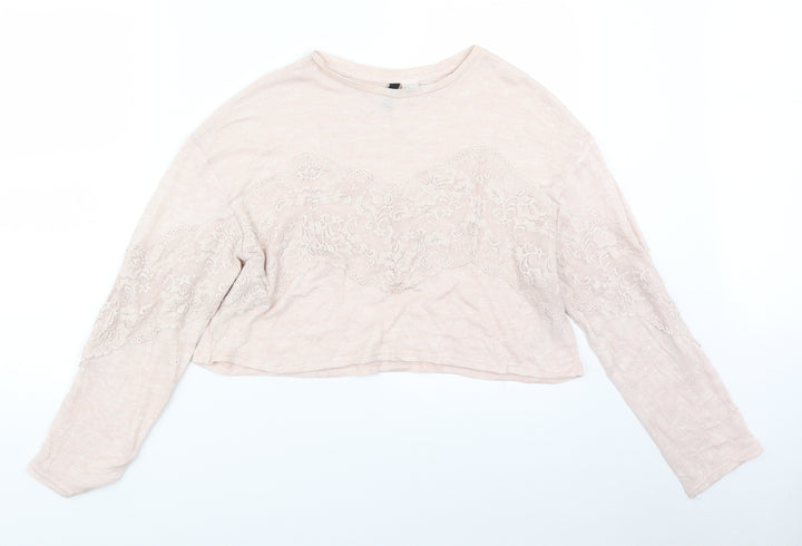 H&M Womens Pink   Pullover Jumper Size S
