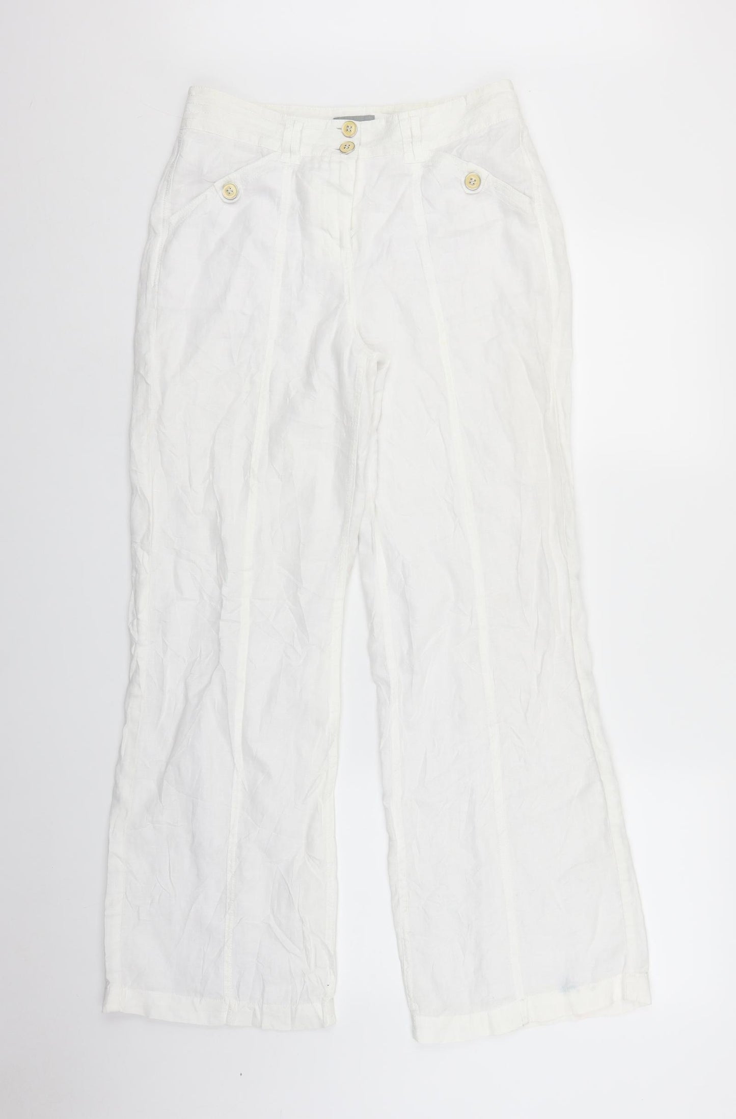 Per Una Womens White   Trousers  Size 10 L29 in