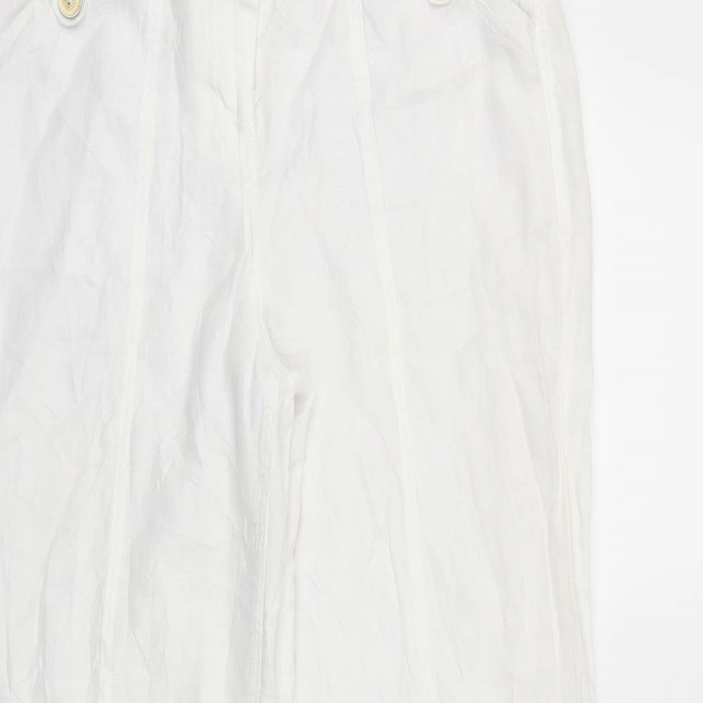 Per Una Womens White   Trousers  Size 10 L29 in