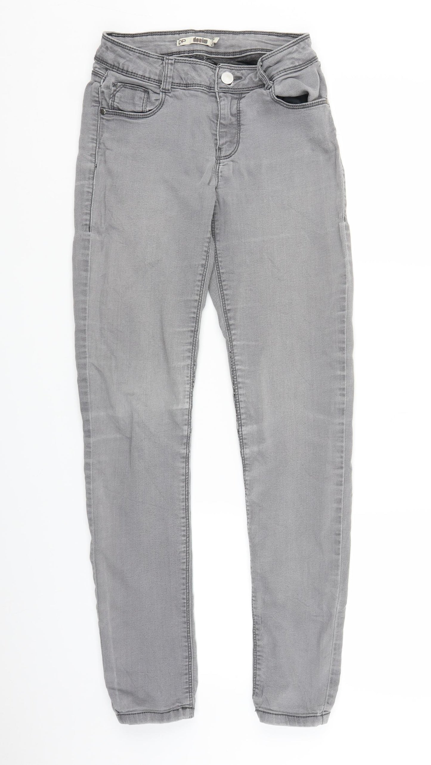 DP Womens Grey  Denim Jegging Jeans Size 8 L28.5 in