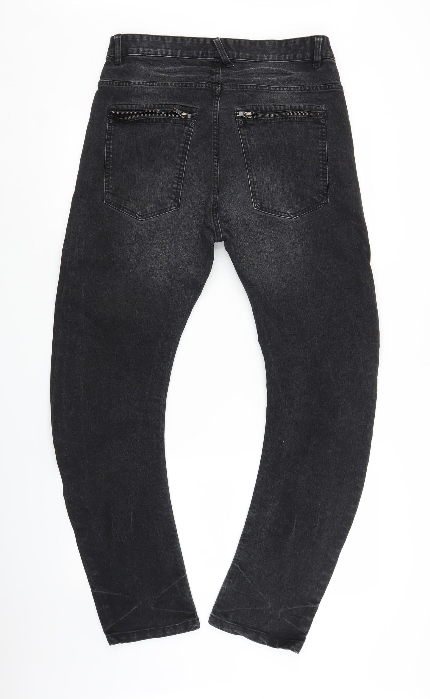 H&M Mens Black  Denim Tapered Jeans Size 32 in L28 in