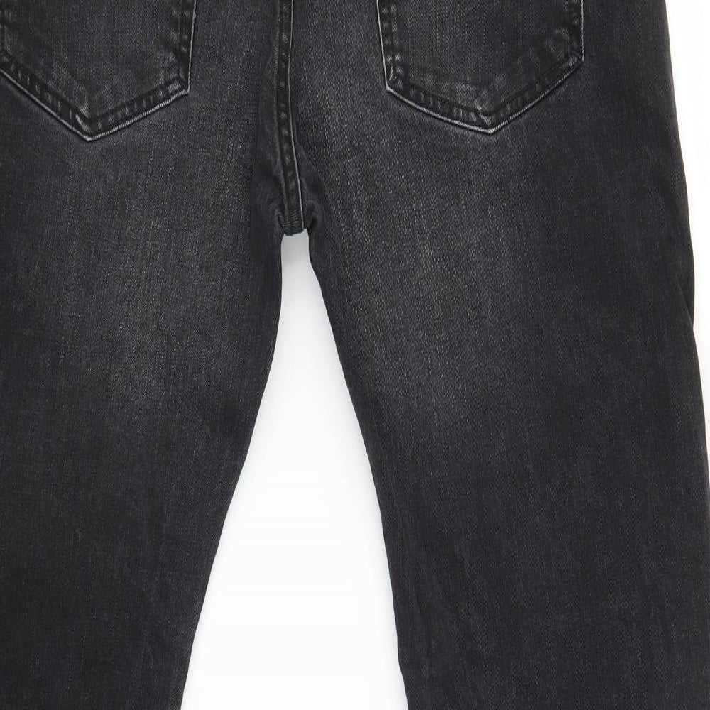 H&M Mens Black  Denim Tapered Jeans Size 32 in L28 in