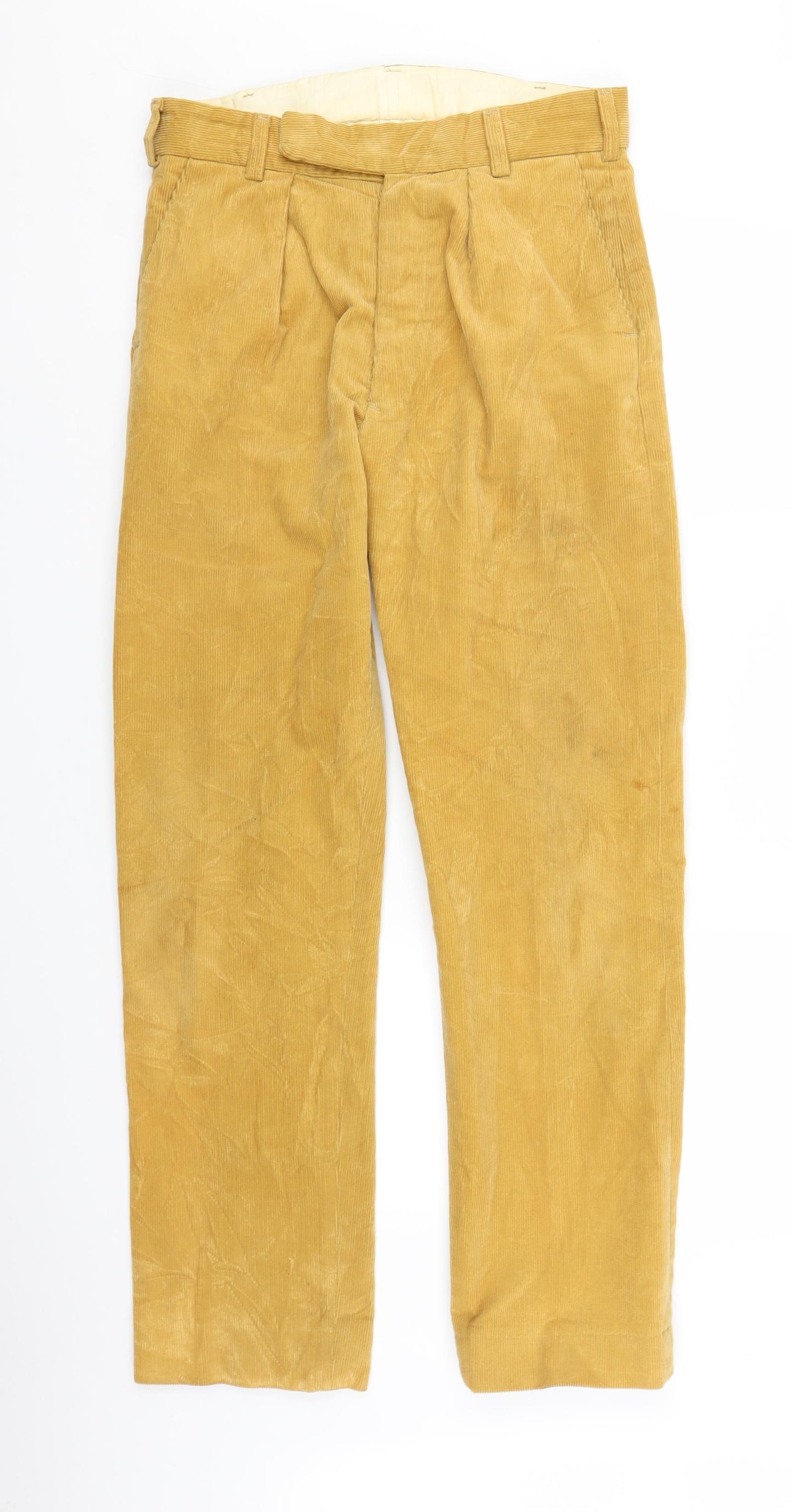 Pakeman Catto & Carter Mens Yellow  Corduroy Trousers  Size 33 in L31 in