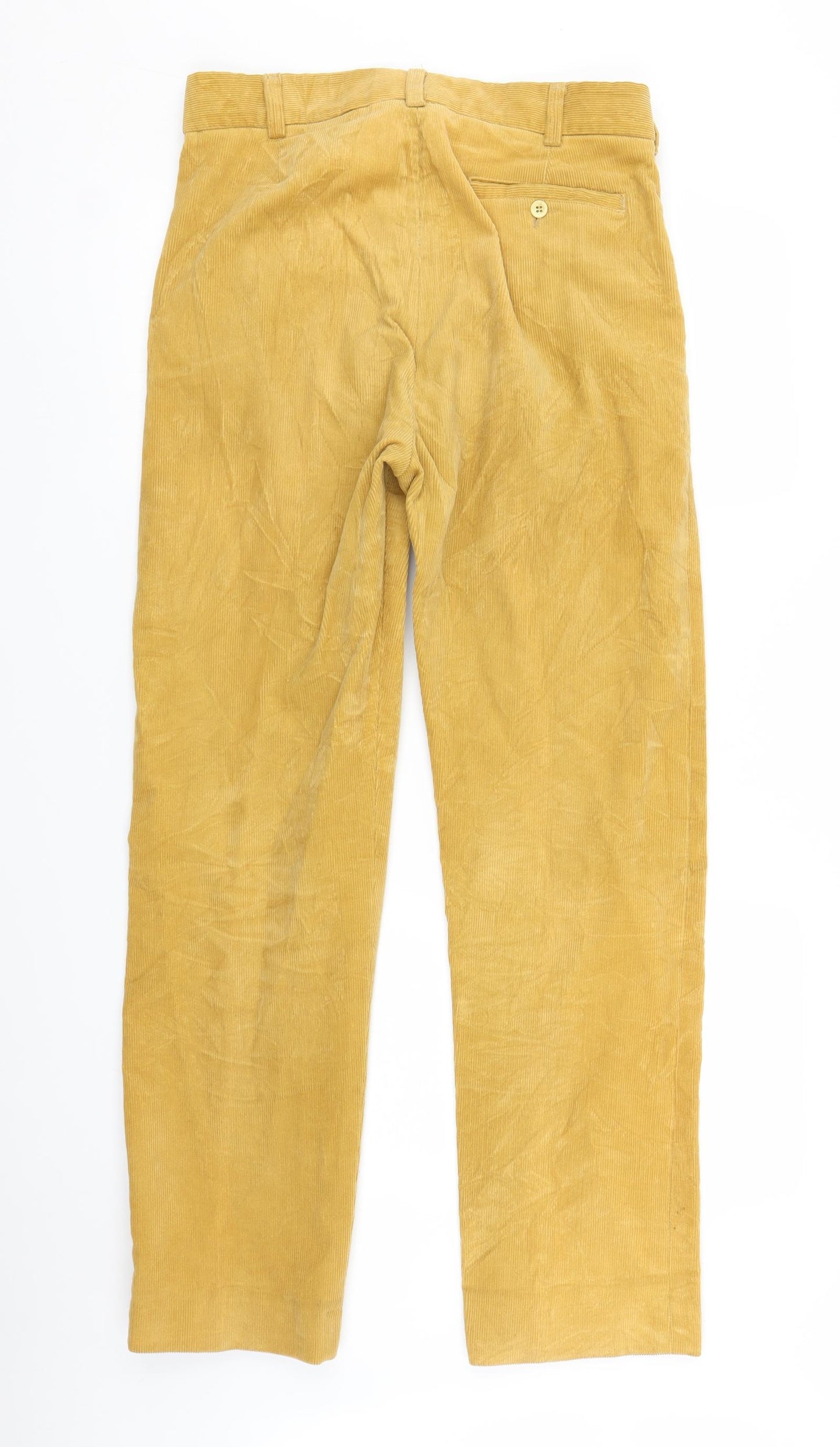 Pakeman Catto & Carter Mens Yellow  Corduroy Trousers  Size 33 in L31 in