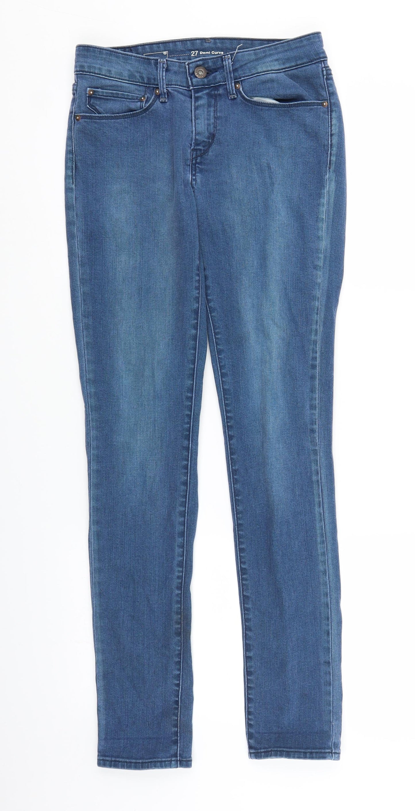Levi's Womens Blue  Denim Skinny Jeans Size 27 in L30 in
