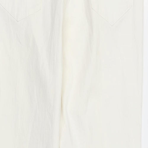 Marks and Spencer Womens White  Denim Straight Jeans Size 10 L26 in