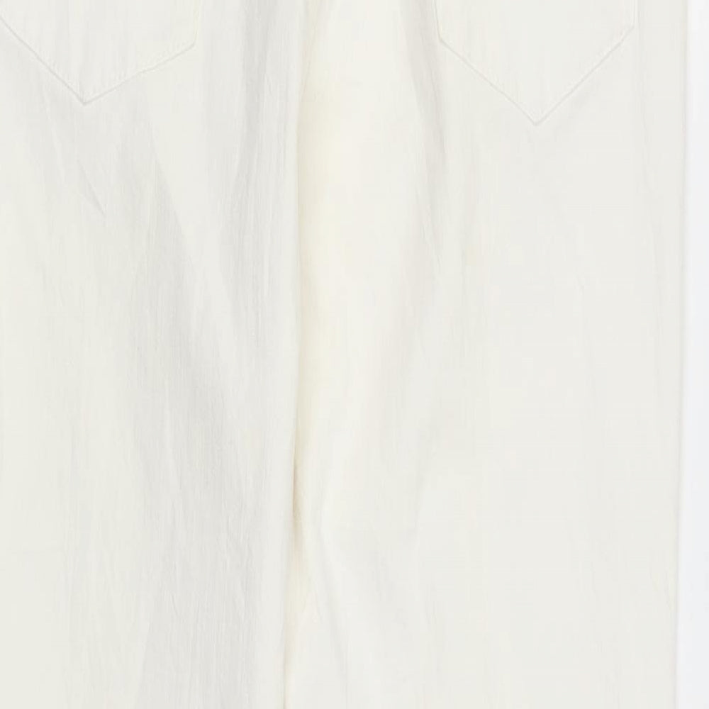 Marks and Spencer Womens White  Denim Straight Jeans Size 10 L26 in