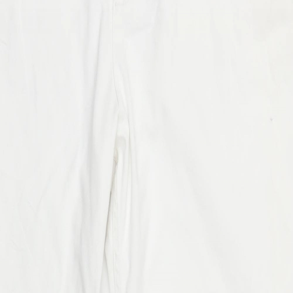 Marks and Spencer Womens White  Denim Straight Jeans Size 22 L28 in