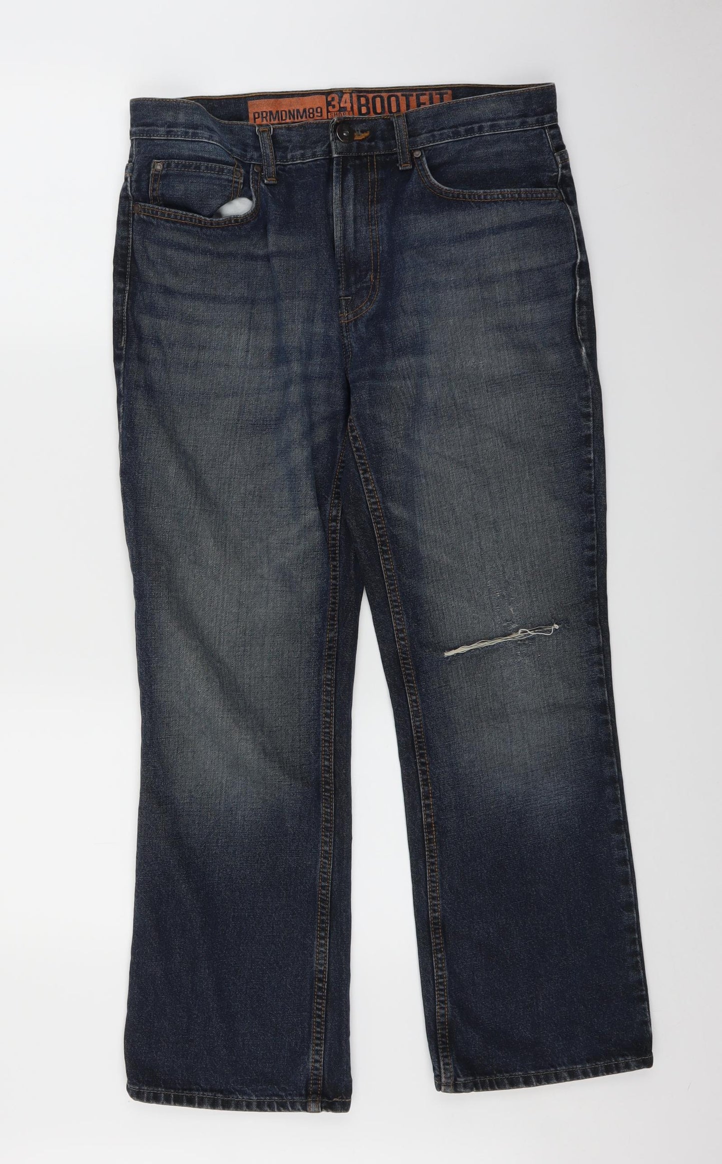 George Mens Blue  Denim Straight Jeans Size 34 in L27 in