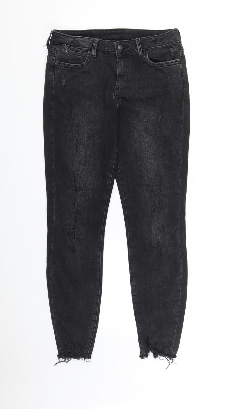 Preworn Womens Black Denim Skinny Jeans Size 28 in L26 in