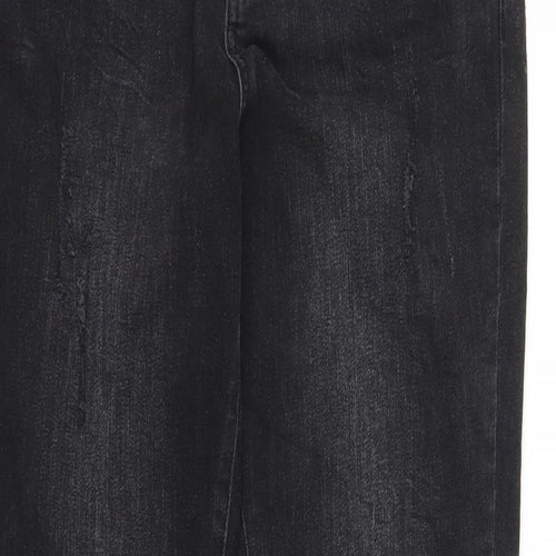 Preworn Womens Black  Denim Skinny Jeans Size 28 in L26 in