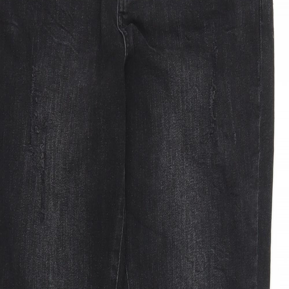 Preworn Womens Black  Denim Skinny Jeans Size 28 in L26 in