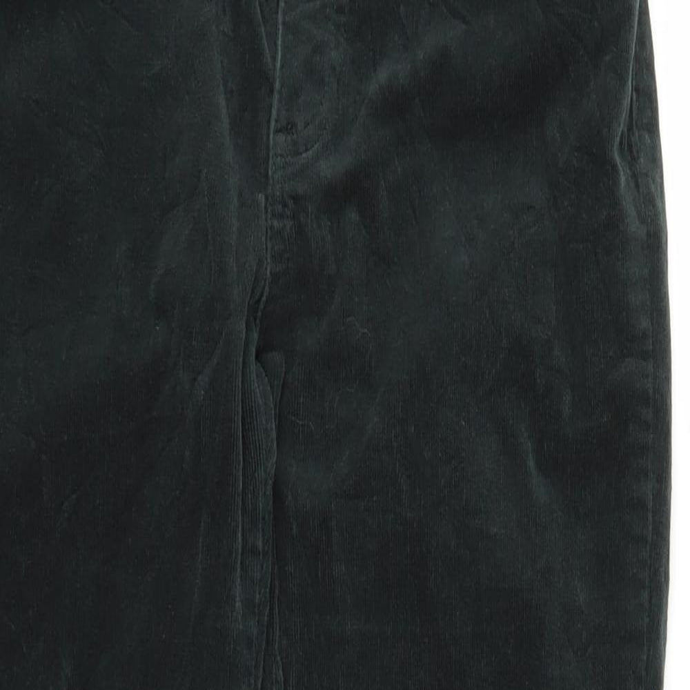 Mango Womens Green  Corduroy Straight Jeans Size 8 L25 in