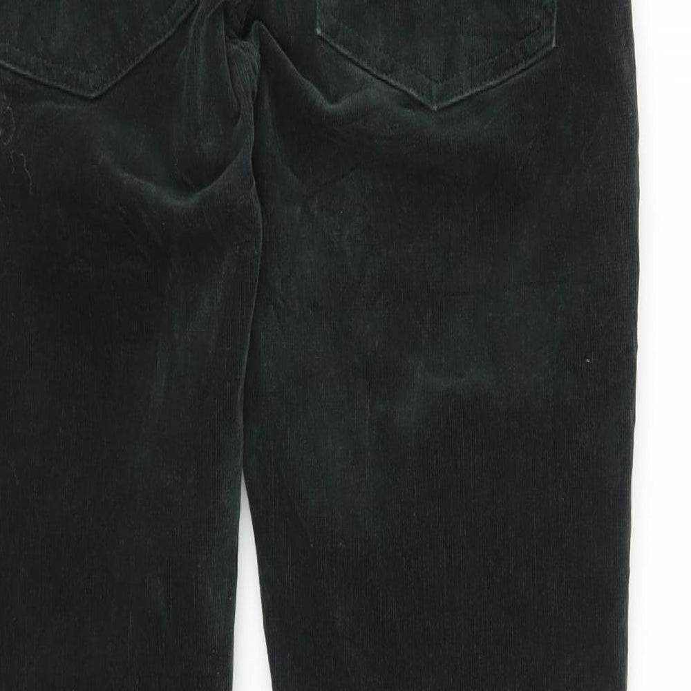 Mango Womens Green  Corduroy Straight Jeans Size 8 L25 in
