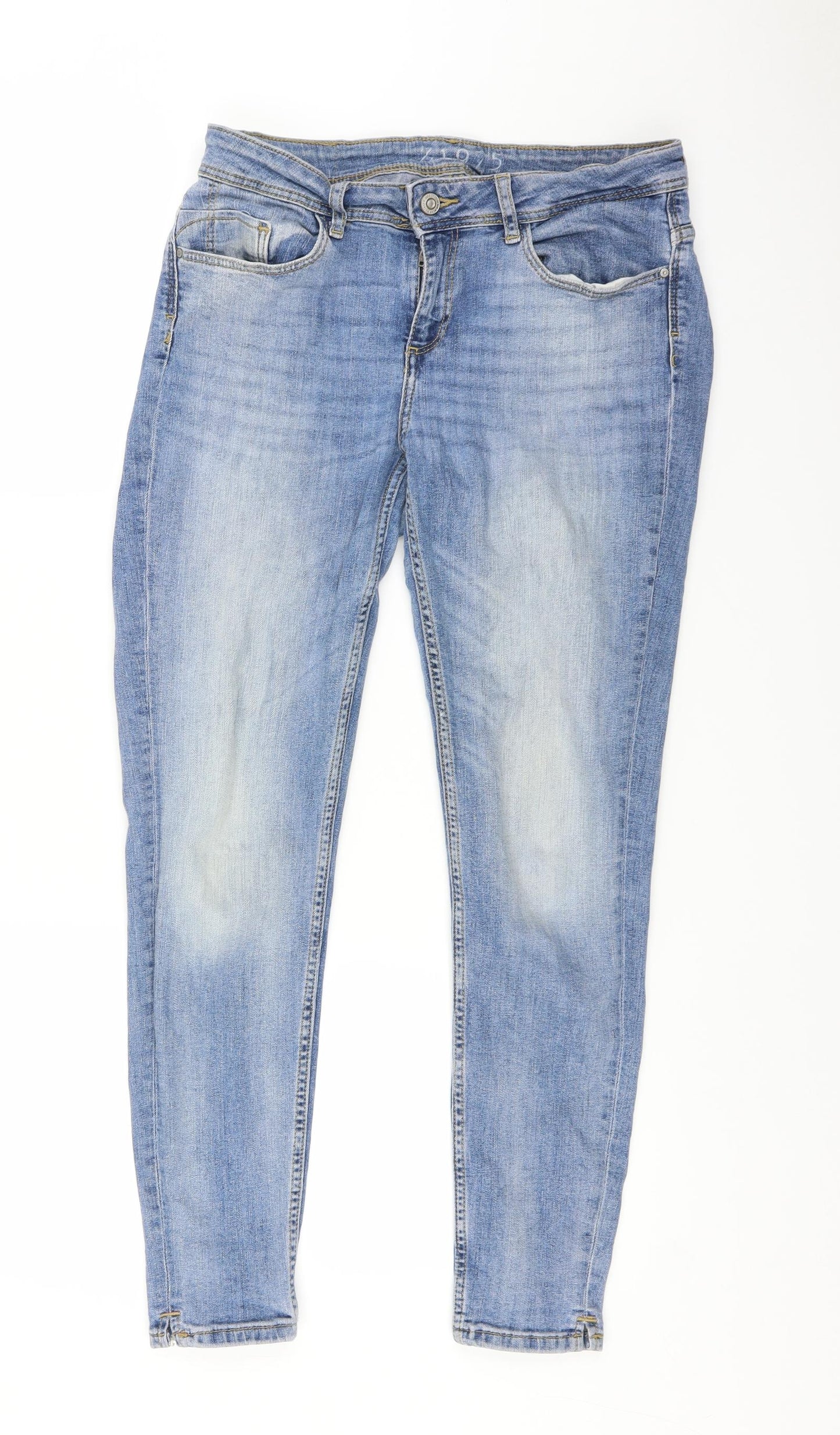 Zara Womens Blue  Denim Straight Jeans Size 28 in L26 in