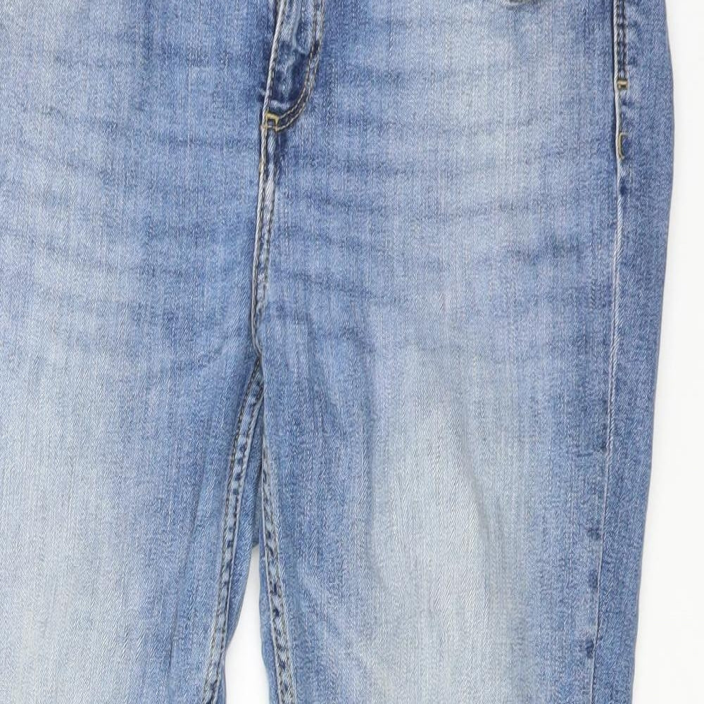 Zara Womens Blue  Denim Straight Jeans Size 28 in L26 in