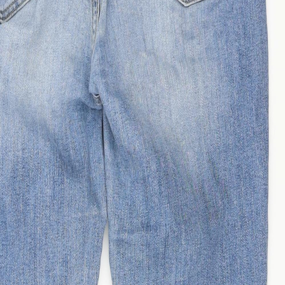 Zara Womens Blue  Denim Straight Jeans Size 28 in L26 in