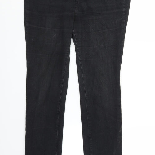South Womens Black  Denim Straight Jeans Size 12 L28 in