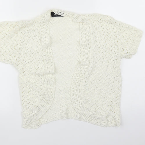 Whisper Womens White  Knit Shrug Jumper Size L