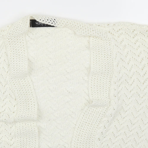 Whisper Womens White  Knit Shrug Jumper Size L