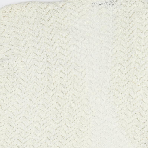Whisper Womens White  Knit Shrug Jumper Size L