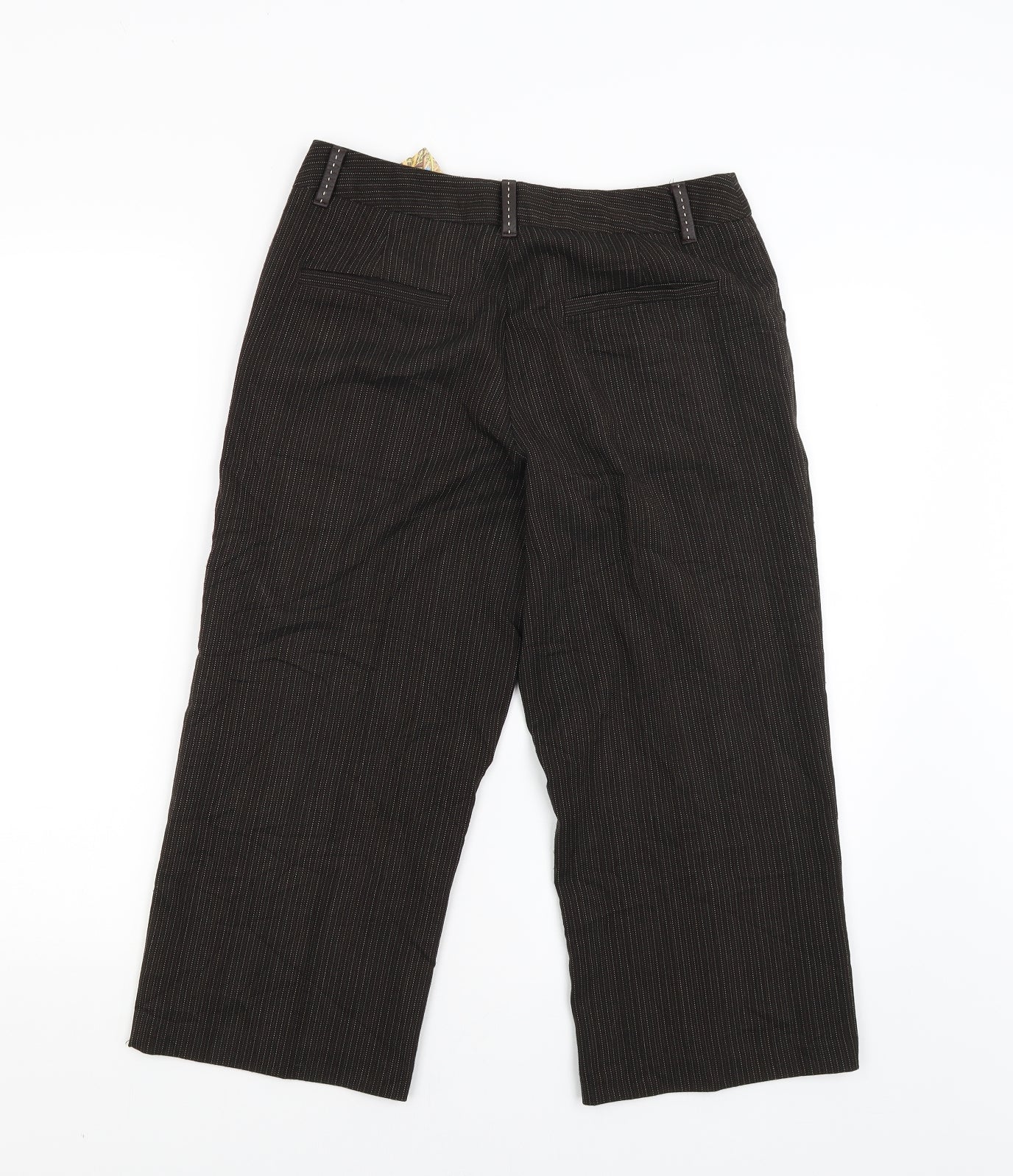 Papaya Womens Brown Striped  Trousers  Size 10 L20 in