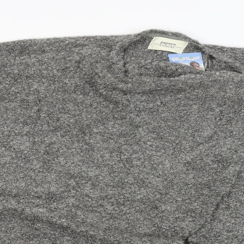 Papaya Womens Grey   Cardigan Jumper Size L