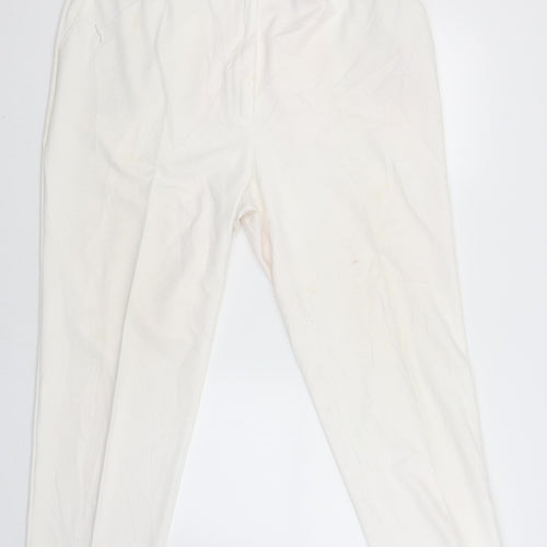 Karella Womens White   Capri Trousers Size 24 L28 in