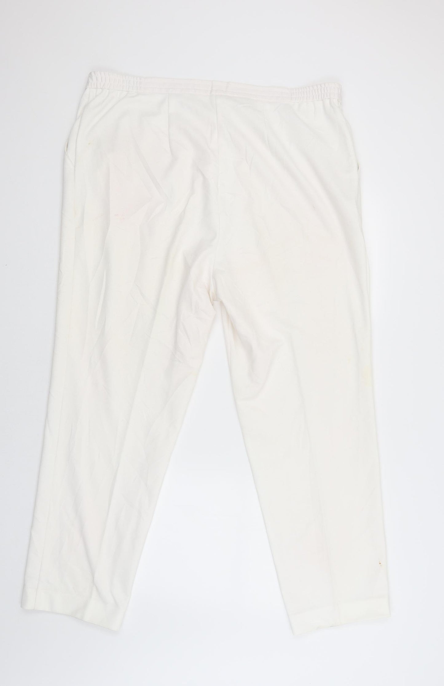 Karella Womens White   Capri Trousers Size 24 L28 in