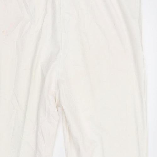 Karella Womens White   Capri Trousers Size 24 L28 in