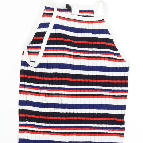 Divided Womens Multicoloured Striped  Tank Dress  Size L