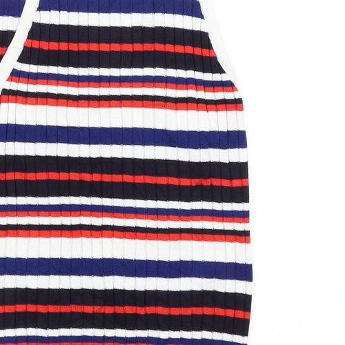 Divided Womens Multicoloured Striped  Tank Dress  Size L