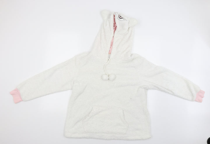 F&F Womens White Pullover Hoodie Size 12