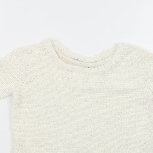 George Girls White   Pullover Jumper Size 7-8 Years