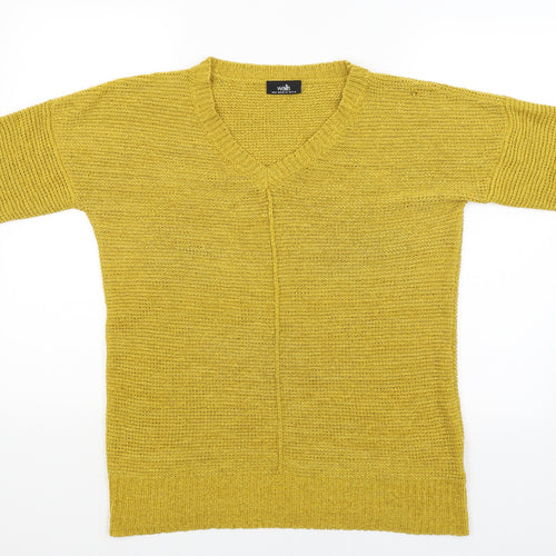 Wallis Womens Yellow   Pullover Jumper Size M
